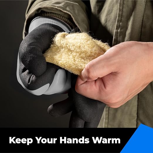 100% Waterproof Gloves for Men and Women, Winter Work Gloves for Cold Weather, Touchsreen, Thermal Insulated Freezer Gloves, With Grip, Grey, Medium