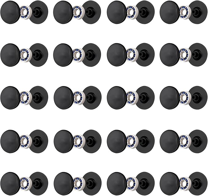 20 Pack Fidget Spinner Bearing and Cap Replacement Set, Chrome Steel Bearing Balls, High Speed 13mmx7mmx4mm Bearings Single Sealed Small Bearings for Fidget Spinner