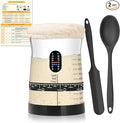 Pro Sourdough Starter Kit- 50oz Large Capacity Sourdough Starter Jar, 17 Flavorful Fermentation Recipes, Sourdough Bread Baking Supplies for Making Delicious Sourdough Breads(2PCS)