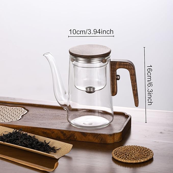 Teapot,Magic Witchcraft Enchanted Glass Teapot, Detachable Loose Tea Glass Infuser,27 Ounces (about 800 ml)