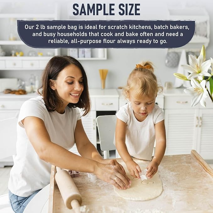 Great River Milling Lily White Organic All-Purpose Flour | Unbleached & Unbromated | Non-GMO, Kosher | Ideal for Bread, Cookies, Cakes, Pizza Dough & Everyday Baking | 2 Lb