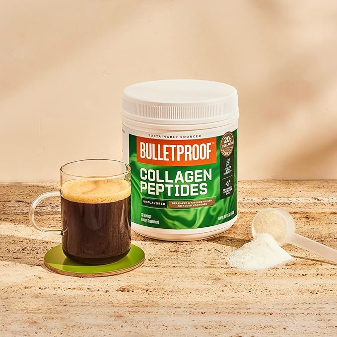 Bulletproof Unflavored Collagen Peptides Powder, 17.6 Ounces, Grass-Fed Collagen Protein and Amino Acids for Skin, Bones and Joints