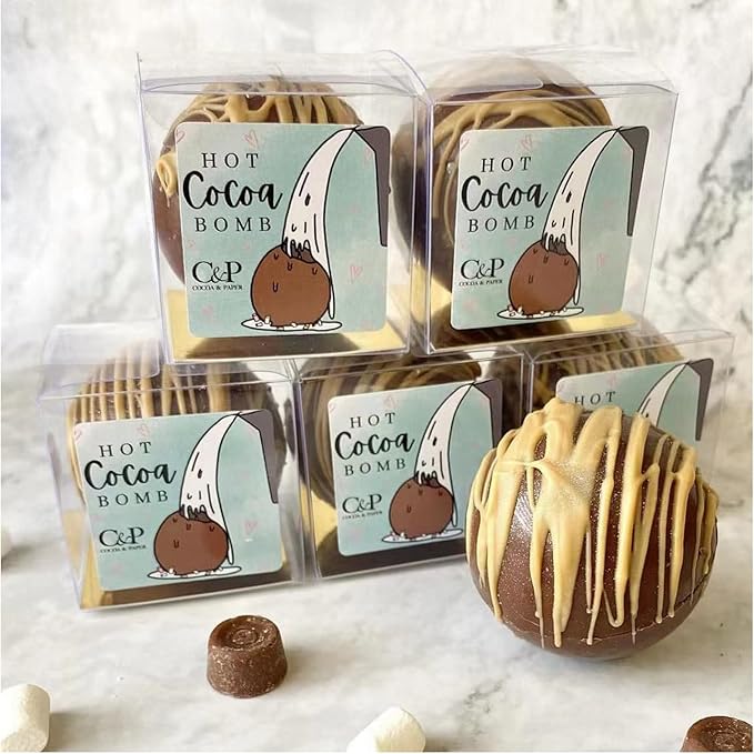 50 Pack 3x3x3 Inch Clear Hot Chocolate Bomb Boxes - Christmas & Birthday Gift Boxes