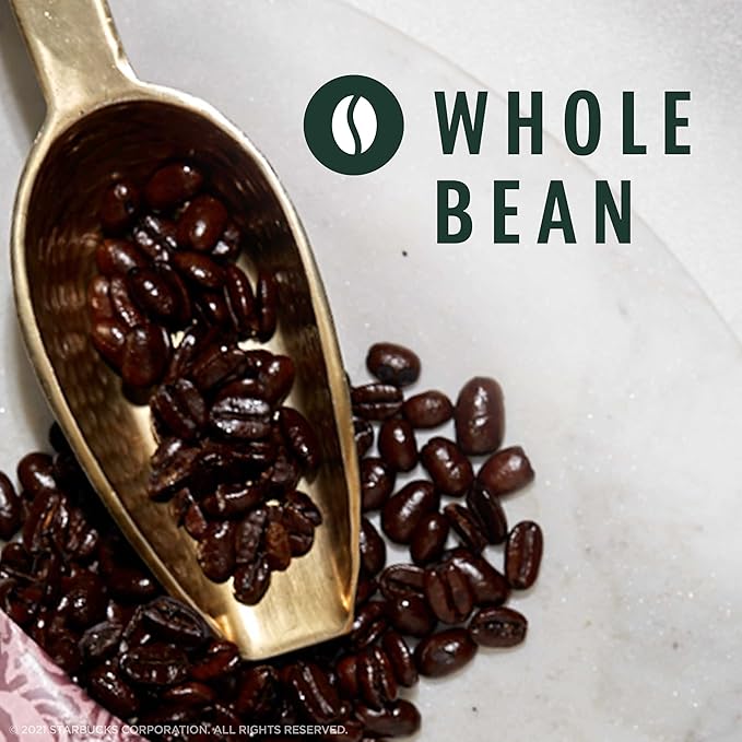 Starbucks Whole Bean Coffee, Medium Roast Coffee, Pike Place Roast, 100% Arabica, 6 bags (18 oz each)