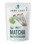 Jade Leaf Matcha Organic Premium Ceremonial Grade Matcha Green Tea Powder - Japanese - Culinary, Ingredient, Ceremonial Barista Teahouse, Latte, Collagen, 0.04 Ounce (Pack of 30), Ceremonial Matcha