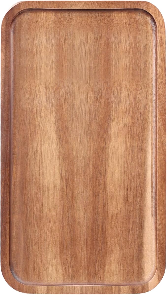 Rectangular Wooden Platters Long Charcuterie Boards Decorations Serving Trays Platter for Cookie, Snack, Appetizer, Dessert, Party, Food Dish Rectangle Acacia Wood Kitchen Platter Plates Cheese Board