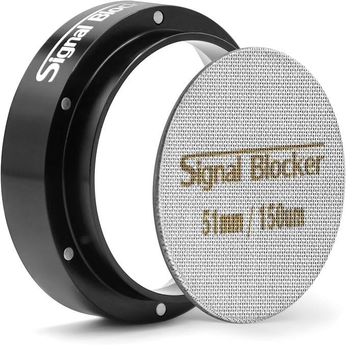 51mm Espresso Dosing Funnel & 51mm Puck Screen for Breville: Magnetic Coffee Dosing Ring Aluminium Metal - Reusable 1.7mm Thickness 150μm Puck Screen 316 Stainless Steel | Fits 51mm Portafilter