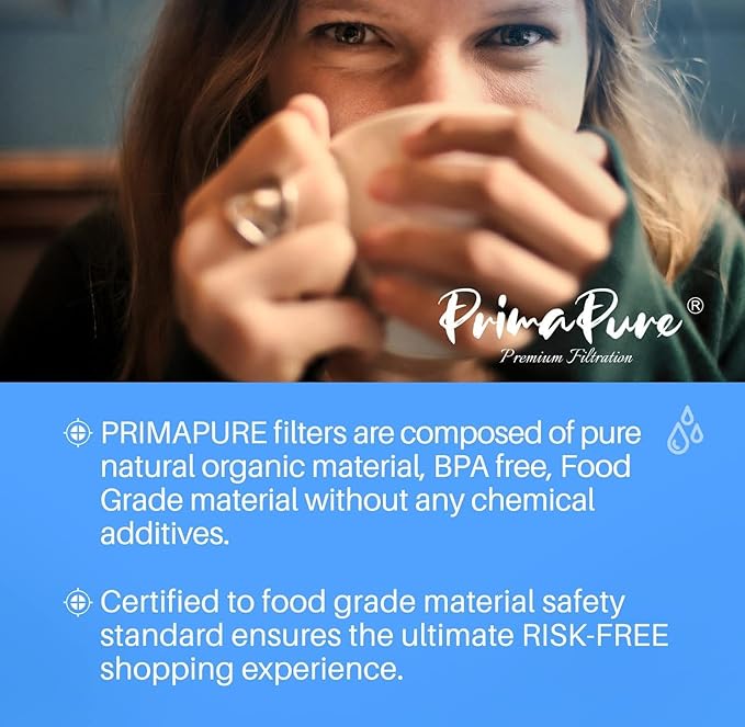 3-Pack PrimaPure Coffee Machine Water Filter Replacement for Jura Clearyl Blue 71445, 67879, ENA3, ENA5, J6, J9, J95 Certified To NSF/ANSI 42 by IAPMO R&T