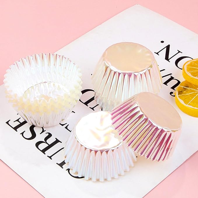Iridescent Pink Cupcake Liners Wrappers Baking Cups Cupcake 100-Count Food Grade Gradient Design