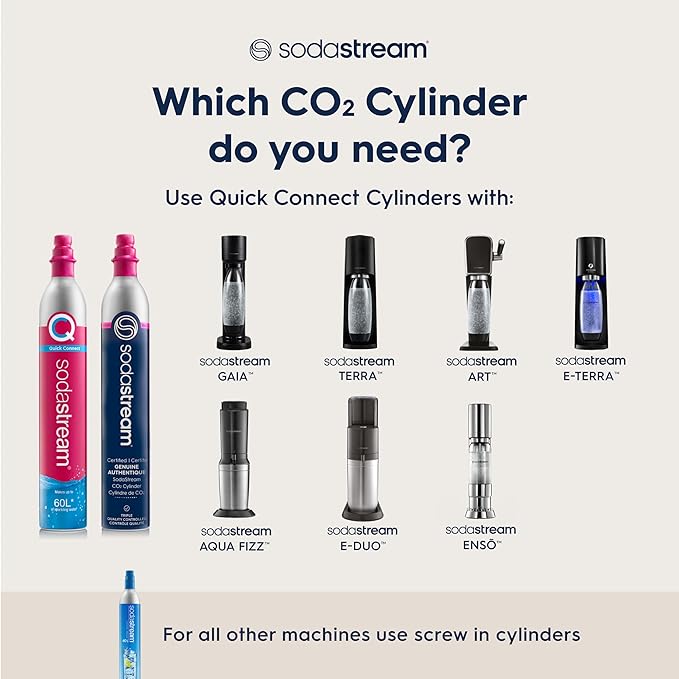SodaStream Terra Sparkling Water Maker Bundle in Black - includes 3-Pack CO2 and Carbonating Bottle