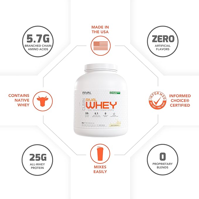 Naturally Flavored Rival Whey- True Vanilla - 5lb