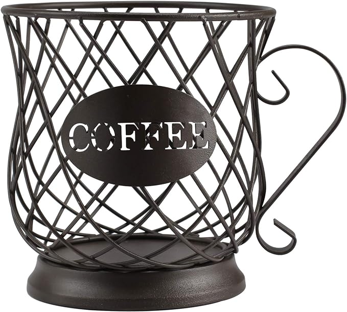 TreeLen Coffee K Cup Holder, K Pod Storage Organizer, Keurig Cup Holder for Countertops, Kcup Holders for 35 K cups – Matte Bronze