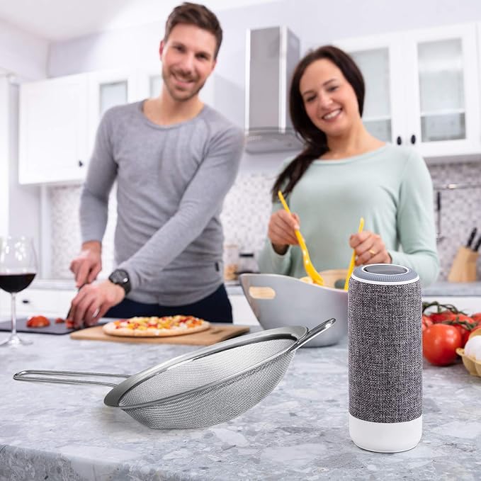 Walfos 7 Inch Fine Mesh Strainers, Premium Stainless Steel Colanders and Sifters, with Reinforced Frame and Sturdy Handle, Perfect for Sift, Strain, Drain and Rinse Vegetables, Pastas and Tea