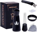Espresso Accessories Kit – WDT Distribution Tool & 58mm Espresso Dosing Funnel for Baristas – 0.35mm Needle Stirrer with Extra Replaceable Needles, Handle & Storage Pouch