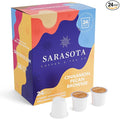Sarasota K-Cup Coffee Pods | Medium Roast Flavored Coffee | Cinnamon Pecan Brownie | Single Serve for Keurig Brewers | Gourmet, Low Acid, Mold Free | 24 Count