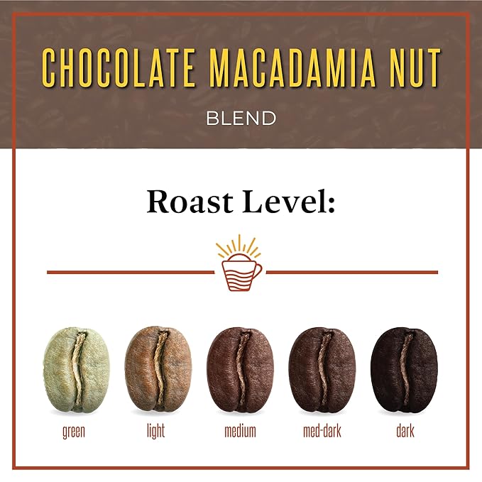 San Diego Coffee Chocolate Macadamia Nut, Medium Roast, Whole Bean Coffee, 16-Ounce Bag Café en grano tostado