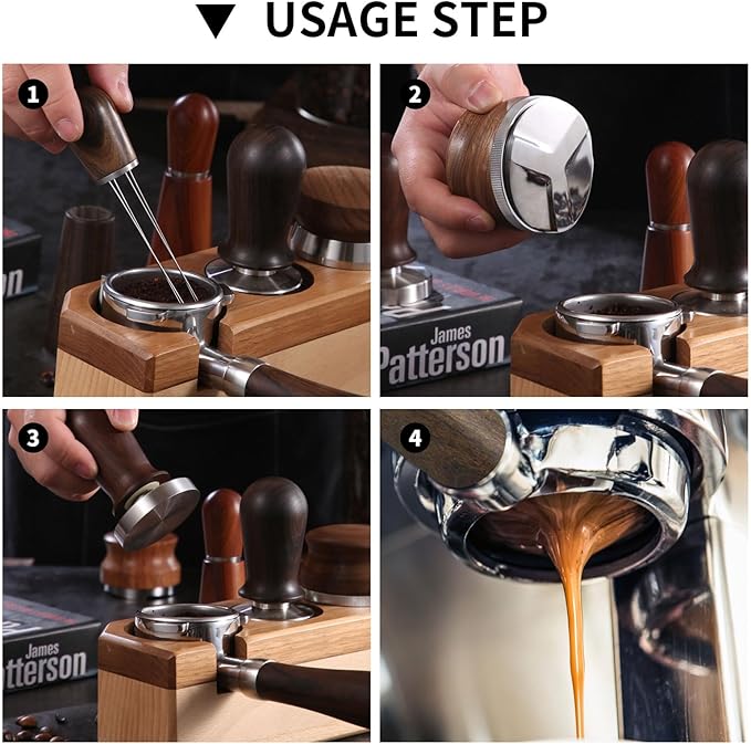 58mm Bottomless Portafilter with Double Shot Filter Basket & Wood Handle for Breville Oracle, Oracle Touch, Dual Boiler BES980XL BES990BSS BES920XL Espresso Machine