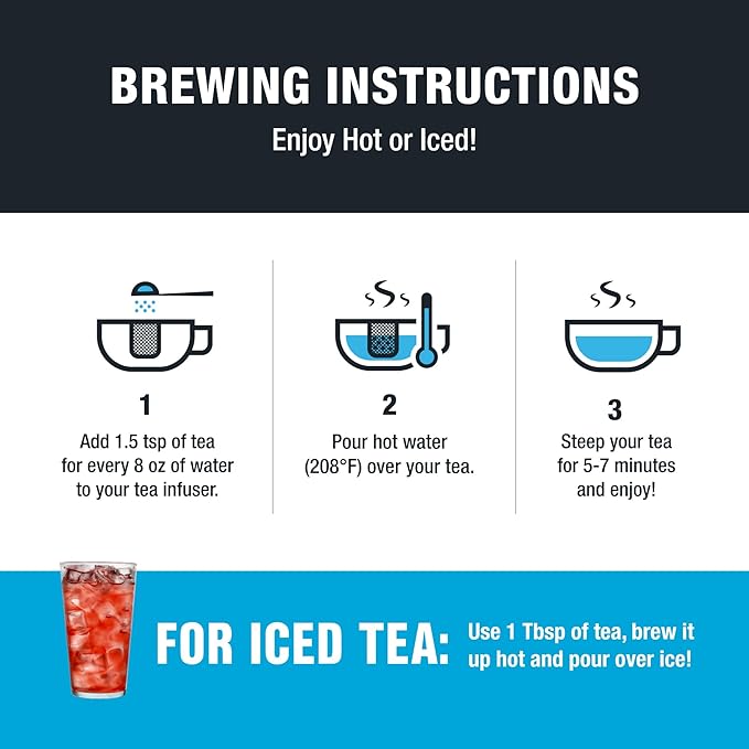 Tiesta Tea - Chunky Watermelon, Loose Leaf, Sweet Watermelon Herbal Tea, Premium Non-Caffeinated Fruit Blend, Makes Hot or Iced & Brews Up to 200 Cups, 16oz Resealable Bulk Pouch