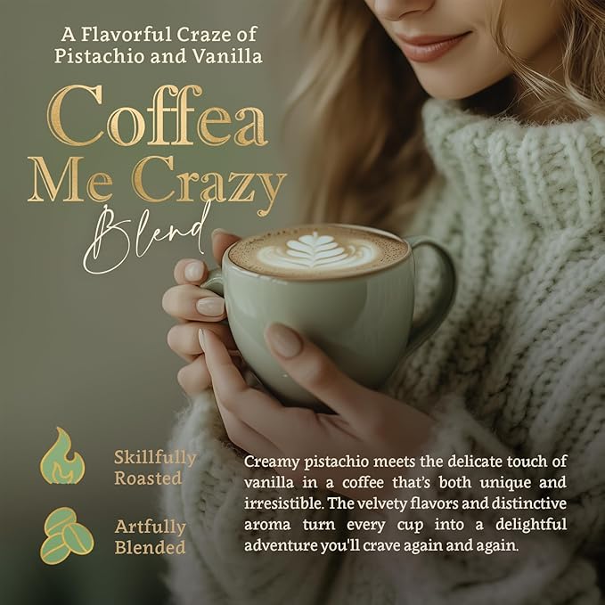 Flavored Ground Coffee – Organic 100% Arabica, Single Origin, 16oz Bags – by Coffea Flavor (standard, Coffea Me Crazy)