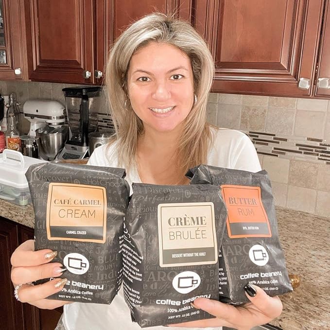 Caramel Vanilla Latte Flavored Coffee SWP Decaf, Specialty Arabica Coffee, Medium Roast, 12 ounce, Automatic Drip (Ground)