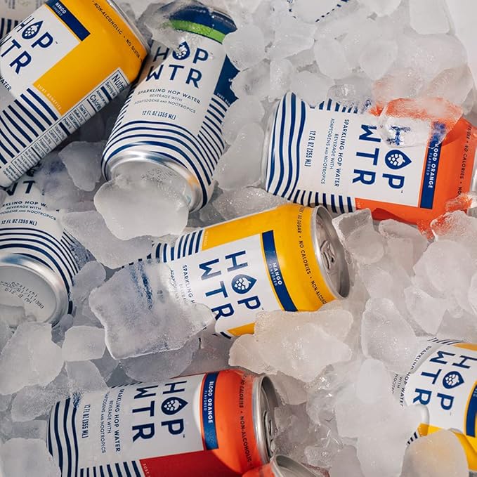 HOP WTR - Sparkling Hop Water - Variety Pack (12 Pack) - NA Beer, No Calories or Sugar, Low Carb, With Adaptogens and Nootropics for Added Benefits (12 oz Cans)