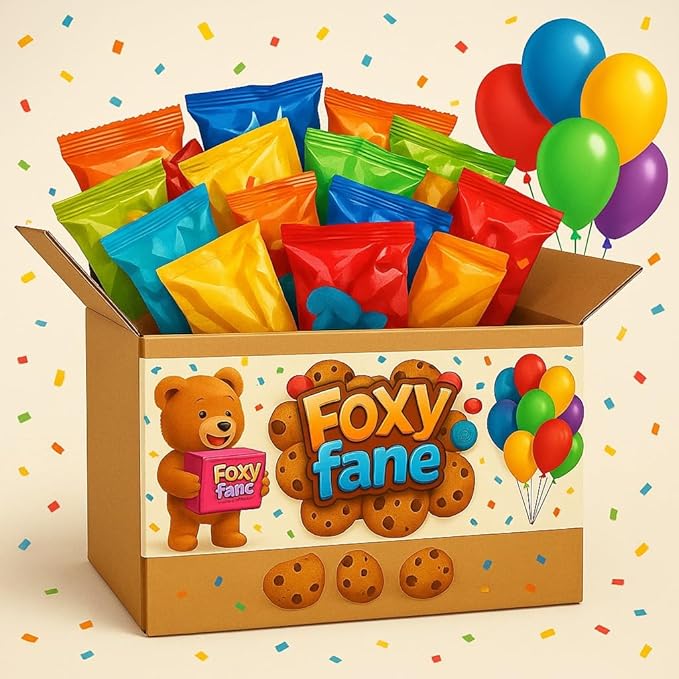 Foxy Fane 120-Count Holiday Gift Box - 120 Healthy Snacks & Treats - Perfect Variety Pack for Easter - Great for Family, Friends & Office