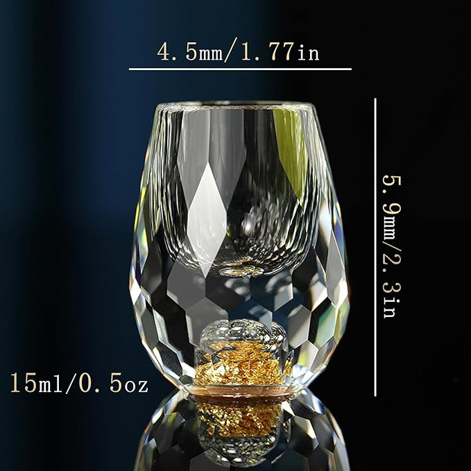 Crystal Glasses 0.5oz/15ml,shot glasses (6)