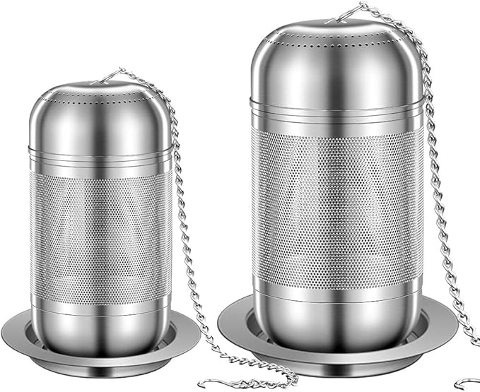 2Pack Tea Strainers for Loose Tea, Extra Fine Mesh Tea Infuser, 316 Stainless Steel Loose Leaf Tea Steeper, Tea Infuser for Loose Leaf Tea (2 Pack - Large + Small)