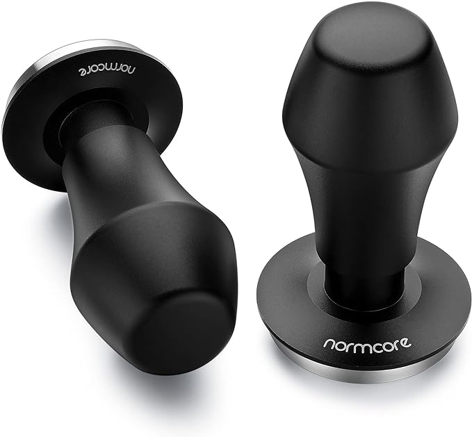 Normcore 49.7mm Coffee Tamper V4 - Spring-loaded Tamper - Barista Tools - Espresso Tamper with Mat For ROK Espresso Maker - Flat Base