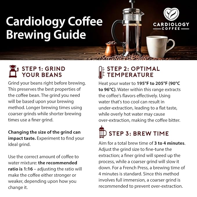 Cardiology Coffee – Whole Bean Coffee – USDA Certified Mold-Free 12oz Premium Dark Roast Coffee Beans - Organic Espresso Beans with Antioxidant Benefits – Perfect for Heart Healthy Lifestyle
