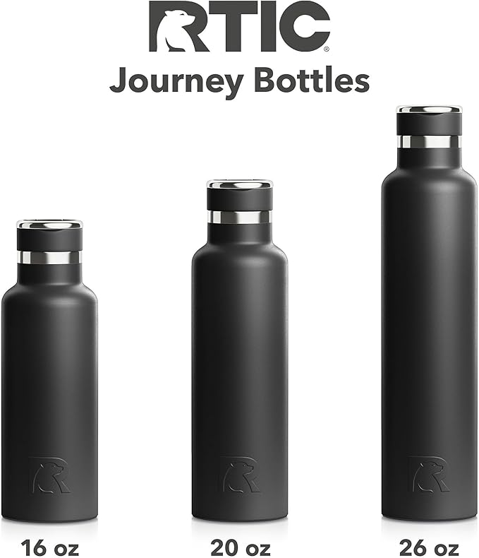 RTIC 20oz Journey Bottle Metal Stainless Steel Vacuum Insulated, BPA Free, Reusable, for Water, Hot and Cold Drinks, Travel, Sports, Camping, Orchid