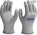 JDL ESD Work Gloves, Anti-Static Gloves for PC Building, 6 pairs, Computer Installation & Repair, High Resistance Carbon Fiber Gloves, X-Large
