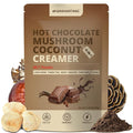 Mushroom Coffee Creamer, Chocolate Flavored Coconut Creamer with Cacao Powder, MCT and 6 Adaptogens (Lion's Mane, Chaga, Reishi) for Focus, Immunity – Sugar & Caffeine Free, Vegan, Gluten-Free, 6.35 Oz