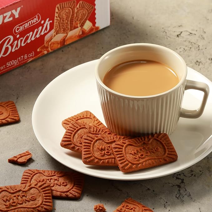 WZY Gourmet Caramelized Biscuit Biscotti Cookies Vegan Non-GMO Project Verified 17.6 OZ (500g) Perfect Crunch for Coffee Tea Snacking & Desserts Crunchy Buttery & Delicious (17.6 OZ (500g))