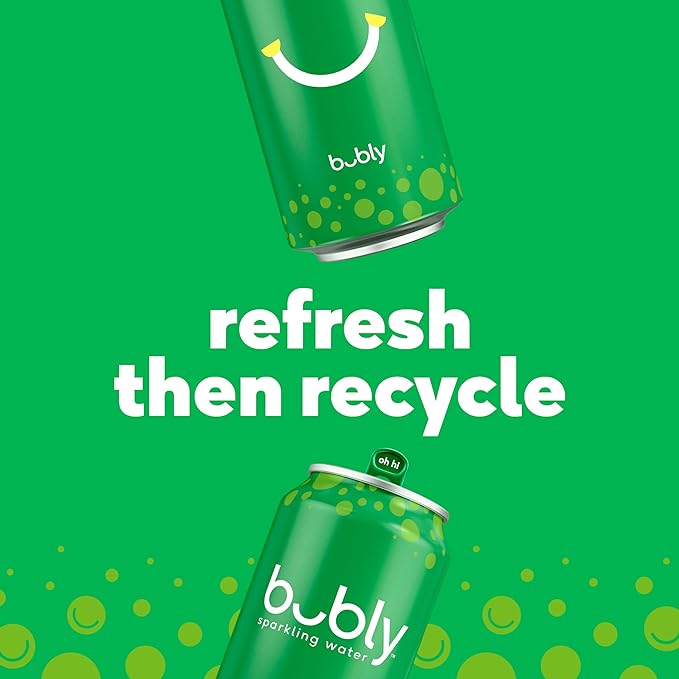 Bubly Sparkling Water, Lime, Zero Sugar & Zero Calories, Seltzer Water,12 Fl Oz Cans (Pack of 8)