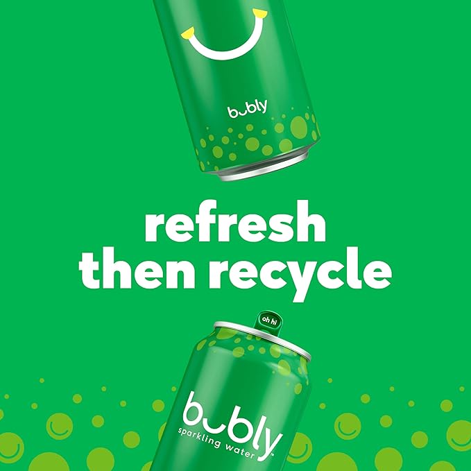 Bubly Sparkling Water, Bellini Bliss, Zero Sugar & Zero Calories, 12 fl oz Cans, (Pack of 8)