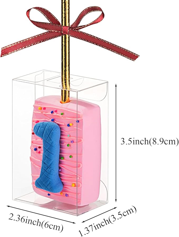 RomanticBaking 50 Pack 3.5"x 2.4"x 1.38" Rice Krispie Treat Boxes Cakesickle Boxes Macaron Boxes Treat Boxes for Bridal Shower Birthday Party Wedding