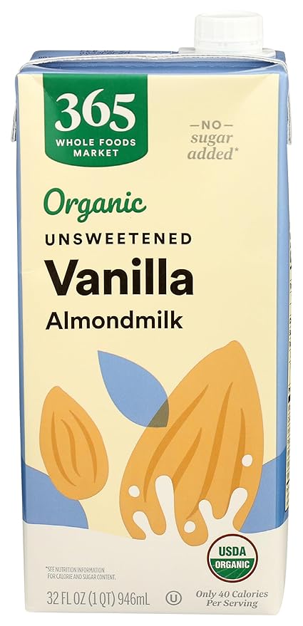 365 by Whole Foods Market, Organic Unsweetened Vanilla Almond Milk, 32 Fl Oz