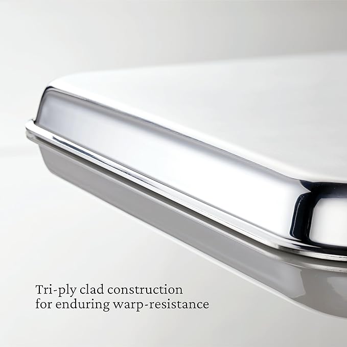 Hestan Provisions OvenBond – 4-Piece Tri-ply Sheet Pan & Stainless Steel Cooling Rack Set