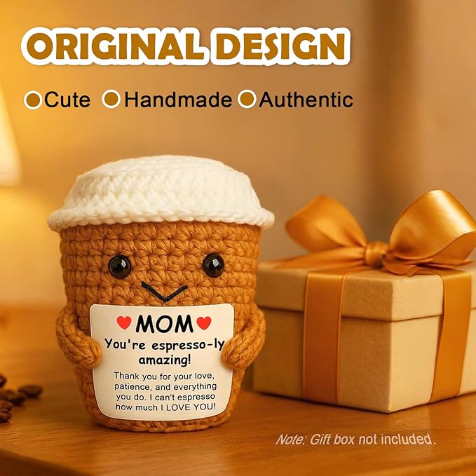 I Love You Mom Gifts From Daughter Son, Mother Day Birthday Thank You Gift for Mom, Mama Positive Animals Espresso
