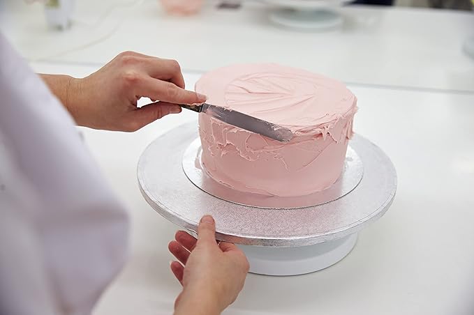 Offset Stainless Steel Spatula Set with Wood Handle - Professional Cake Decorating Tools - 4", 6.5" & 8" Stainless Steel Offset Blade Cake Spatula Set