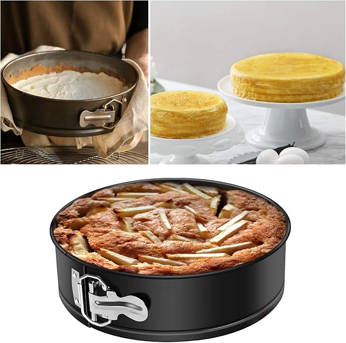 9 Inch Springform Pan Nonstick - Cheesecake Pan with Removable Bottom/Leakproof - Round Cake Pan with 50 Pcs Parchment Paper Liners - Fits 6 Qt 8 Qt Pressure Cooker