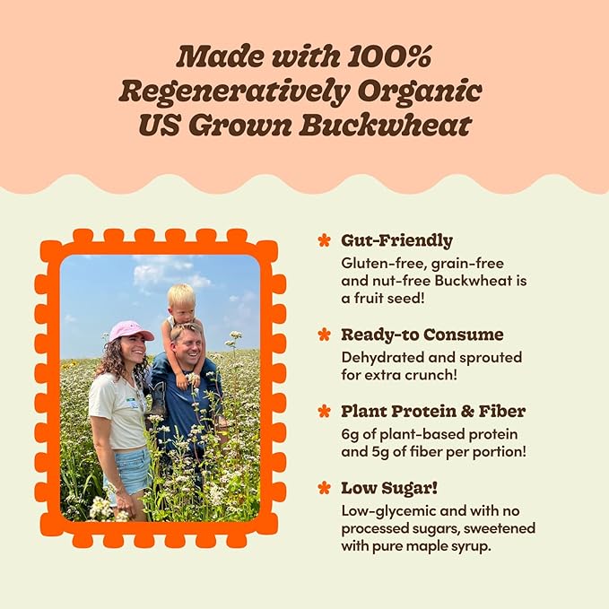 Clusterbucks Superfood Clusters – Grain-Free, Keto-Friendly Granola with Regeneratively Grown Sprouted Buckwheat– Gluten-Free, Low-Carb, Organic Healthy Snack (3-Pack, Snickerdoodle)
