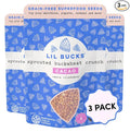 Lil Bucks Sprouted Regeneratively Grown Buckwheat Seeds– Paleo Cereal, Gluten-Free Granola, High in Protein, Low Sugar, Organic Superseed Crunch (CACAO, 3 Pack)