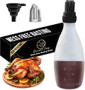 Silicone Pastry Brush, All-in-One Silicone Basting Brush with Sauce Bottle, Heat Resistant BBQ Accessories and Cooking Gadgets, BPA-Free Oil Dispenser for Cooking, Baking, Grilling(Black)