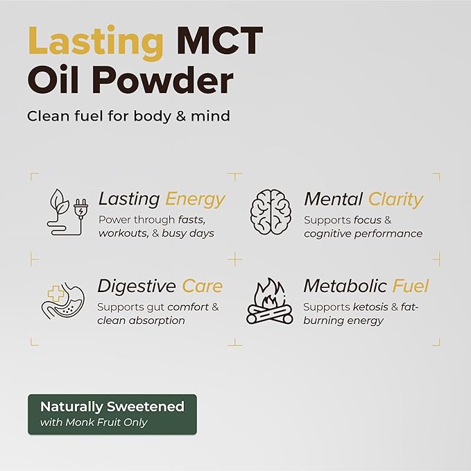 MCT Oil Powder Coffee Creamer - Stevia Free (Regular, French Vanilla)