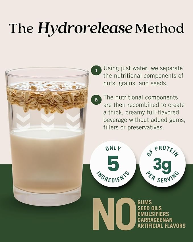 Elmhurst 1925 Sweetened Oat Milk - 32 Ounce (Pack of 6) Dairy-Free, Vegan, Kosher, Gluten-Free, Shelf Stable Plant Based Milk Made with Whole Grain Oats for Healthier Coffee, Latte & Smoothies