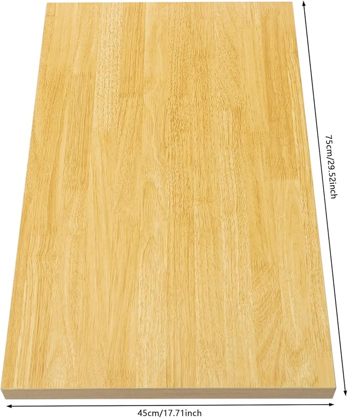 Butcher Block Countertop | 30x18in Wood Board Countertop | DIY Washer Dryer/Island/Kitchen Counter-top | countertop Cutting Board | 1102lbs Load Capacity | Wood Color | NO Base Legs, 1.38in Thick