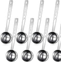 Geiserailie 8 Pieces 2 Tablespoon Scoops with Long Handle, 30 ml Stainless Steel Measuring Spoon for Coffee Milk Fruit Powder, Loose Tea Dry, Spice Jar, Cooking Baking, and Other Dry Goods