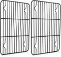Cooling Baking Rack Set of 2, E-far 11.7” x 9” Non-stick Wire Racks for Oven Cooking Roasting Grilling Cookie Cake Bacon Meat Resting, Non-toxic & Easy to Clean
